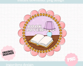 Book Lover PNG, Bookish png, Digital Download Art for T-shirt, Sticker, Mug and More