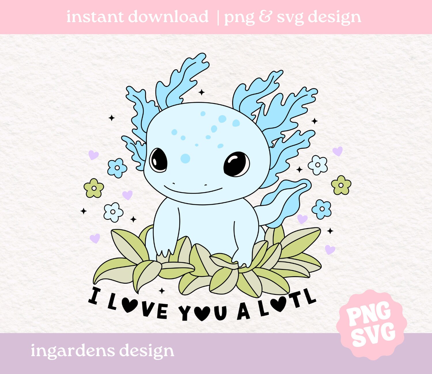 1 X Greeting Card - I Love You A-lotl Axolotl Pun Joke Dragon Fish Animals Happy Birthday Sorry Love Mum Dad Girls Boys Friend #79756 - UK
