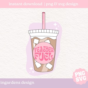 Professor Combustível PNG SVG, Café Gelado png, café svg, Café na moda svg png, Café gelado retrô svg png, Download de arte digital Café