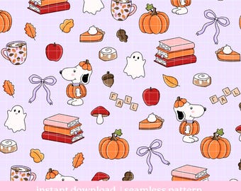For Fall Seamless Repeat Pattern, Pattern for Commercial Use, Digital Download