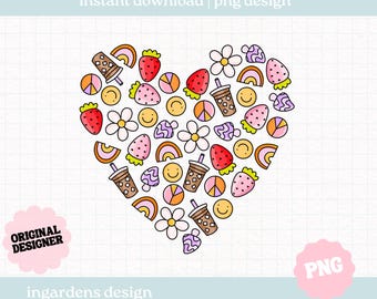 Corazón maravilloso PNG, Positividad PNG, Diseño PNG de salud mental, Descarga digital para camisetas, pegatinas