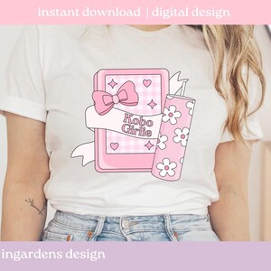 Kindle Girlie PNG, Kobo Girlie Bookish PNG, Booktok Original, Digital Download Art for T-shirt, Sticker, Mug and More image 3