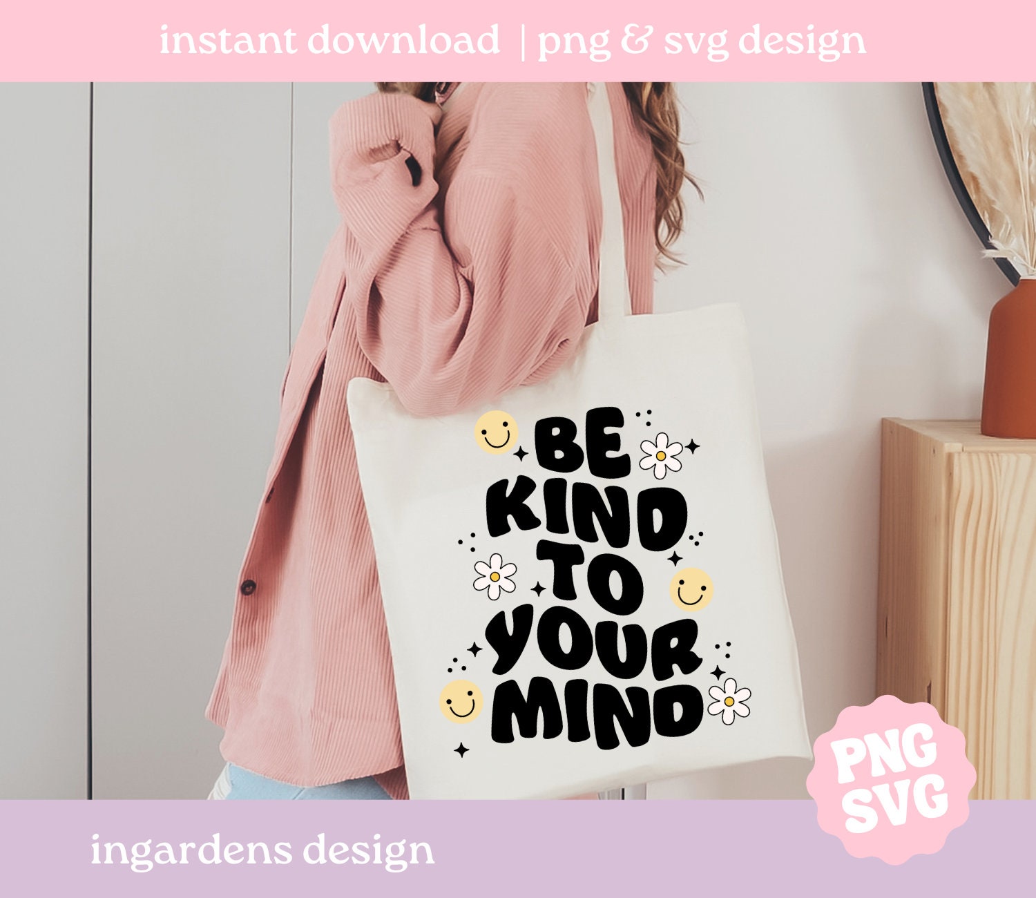 Be Kind to Your Mind SVG PNG, Mental Health Svg Png, Self Care Png ...