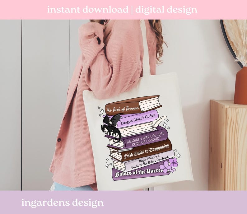 Fourth Wing Book stack PNG, Bookish png, Fourth Wing png, Romantasy Bookish png, Digital Download Art for T-shirt, Sticker, Mug and More image 5