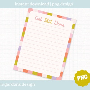 To Do Notepad svg png, Letter Size To Do List, Trendy To Do lists svg png, Printable Note To Do List PNG SVG, Digital Download