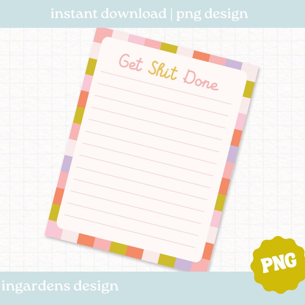 To Do Notepad svg png, Letter Size To Do List, Trendy To Do lists svg png, Printable Note To Do List PNG SVG, Digital Download