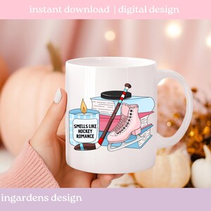 Gerüche wie Hockeyschläger Romanze PNG SVG, Bücherwurm Png svg, digitaler Download Kunst für T-shirt, Aufkleber, Becher und mehr Bild 4