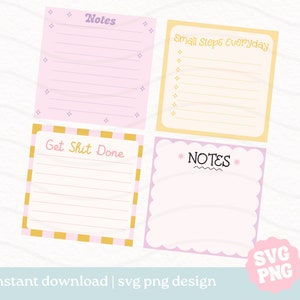 Notepad svg png, Trendy To Do lists svg png, Printable Note To Do List PNG SVG, Digital Download