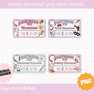 Romance Audiobook Bundle PNG, Dark Romance, Cowboy Romance, Historical Romance, Bookish Reader Bookmarks PNG, Digital Download for Bookmarks