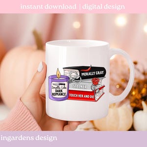 Huele a romance oscuro PNG, PNG de libros, PNG de romance de libros, Arte de descarga digital para camisetas, calcomanías, tazas y más imagen 4