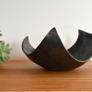 6th anniversary gift hand forged WAVE BOWL personalized gift iron anniversary gift metal bowl 11th anniversary image 7