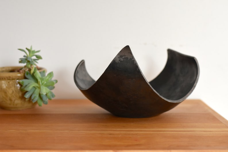 6th anniversary gift hand forged WAVE BOWL personalized gift iron anniversary gift metal bowl 11th anniversary image 7