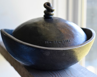 6th anniversary gift hand forged WABI SABI lidded BOWL personalized gift iron anniversary gift 11th anniversary