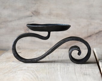 Hand Forged Spiral CANDLE HOLDER personalized 6th anniversary gift iron anniversary wedding gift