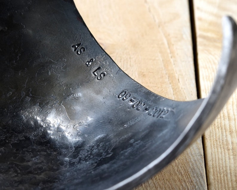 6th anniversary gift hand forged WAVE BOWL personalized gift iron anniversary gift metal bowl 11th anniversary image 4