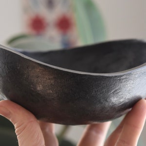 WABI-SABI BOWL with or without personalization 6th anniversary gift iron anniversary gift hand forged wedding gift 11th anniversary bowl image 6