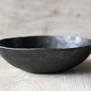 ROUND METAL BOWL with or without personalization 6th anniversary gift hand forged 11th anniversary wedding gift iron anniversary steel