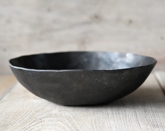 ROUND METAL BOWL with or without personalization 6th anniversary gift hand forged 11th anniversary wedding gift iron anniversary steel