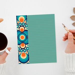 Groovy Printable Stationary Journaling Carta da lettere stampabile Carta da lettere Penpalling Set da scrittura Set di fogli per appunti da 10 dimensioni 8,5x11 P
