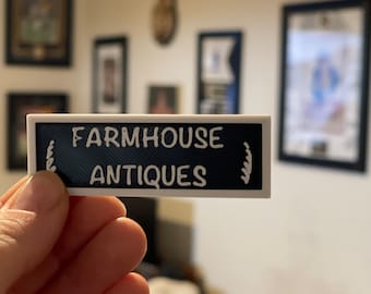 Dollhouse Vintage 3d Printed Wall signs Art Piece 1:12 Scale Miniatures