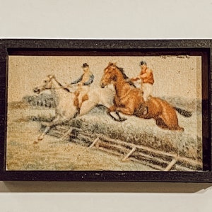 Dollhouse Horse Framed Art Piece 1:12 Scale Miniatures Miniature Handcrafted for your tiny home.