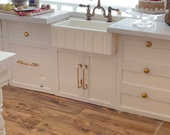 Dollhouse PLA Farmhouse Sink 1:12 Scale Miniatures