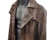 Knightmare DOJ Genuine Leather Trench Coat - Post-apocalyptic