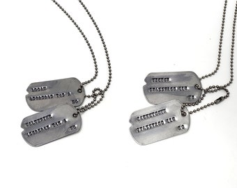Wolverine and Sabretooth WWII Military Dog Tags - Notched US Tags from WWII & Korean War - Screen Accurate