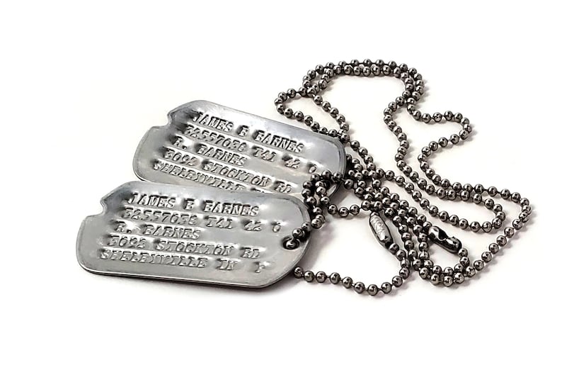 James Bucky Barnes WWII Style Military Dog Tags Screen Accurate image 6