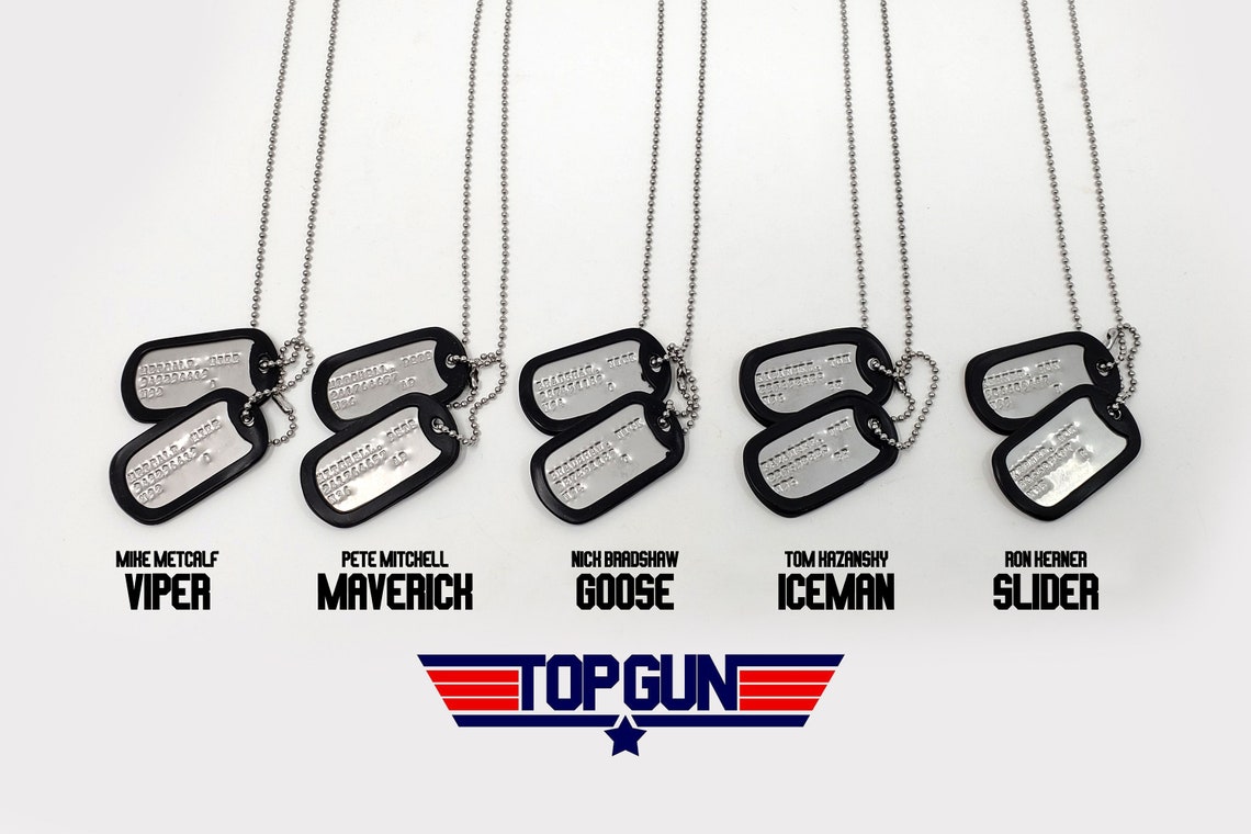 Top Gun Military Dog Tags Screen Accurate | Etsy