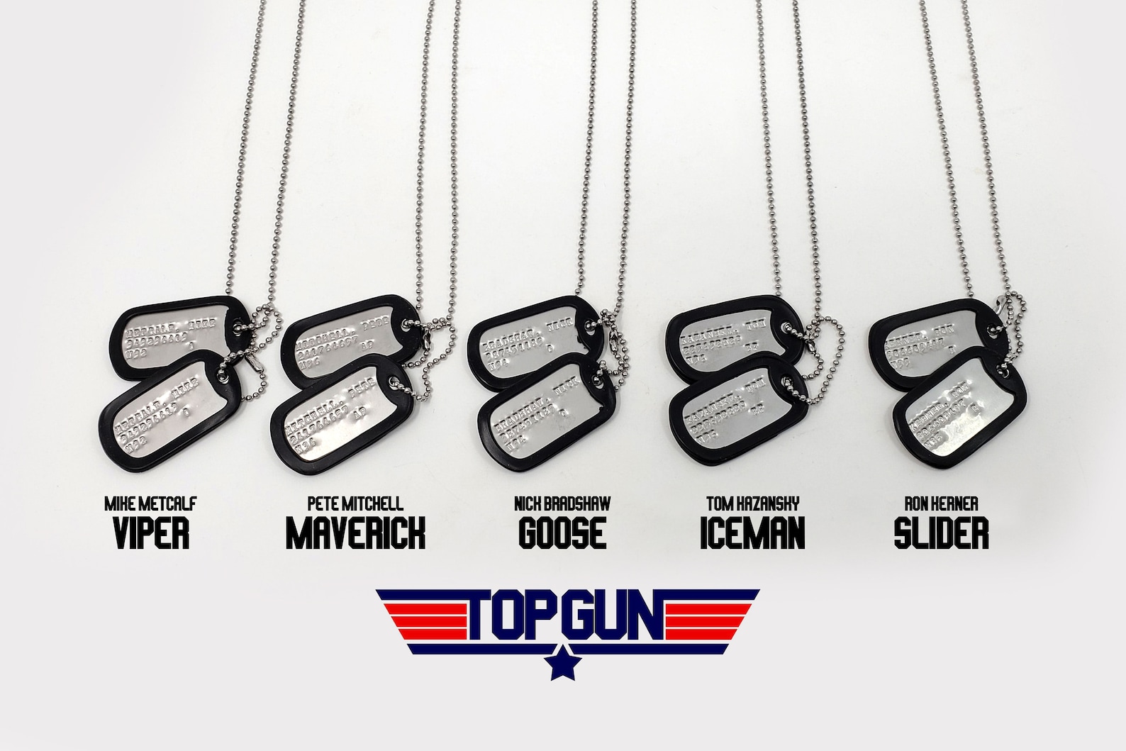 Top Gun Military Dog Tags Screen Accurate Etsy