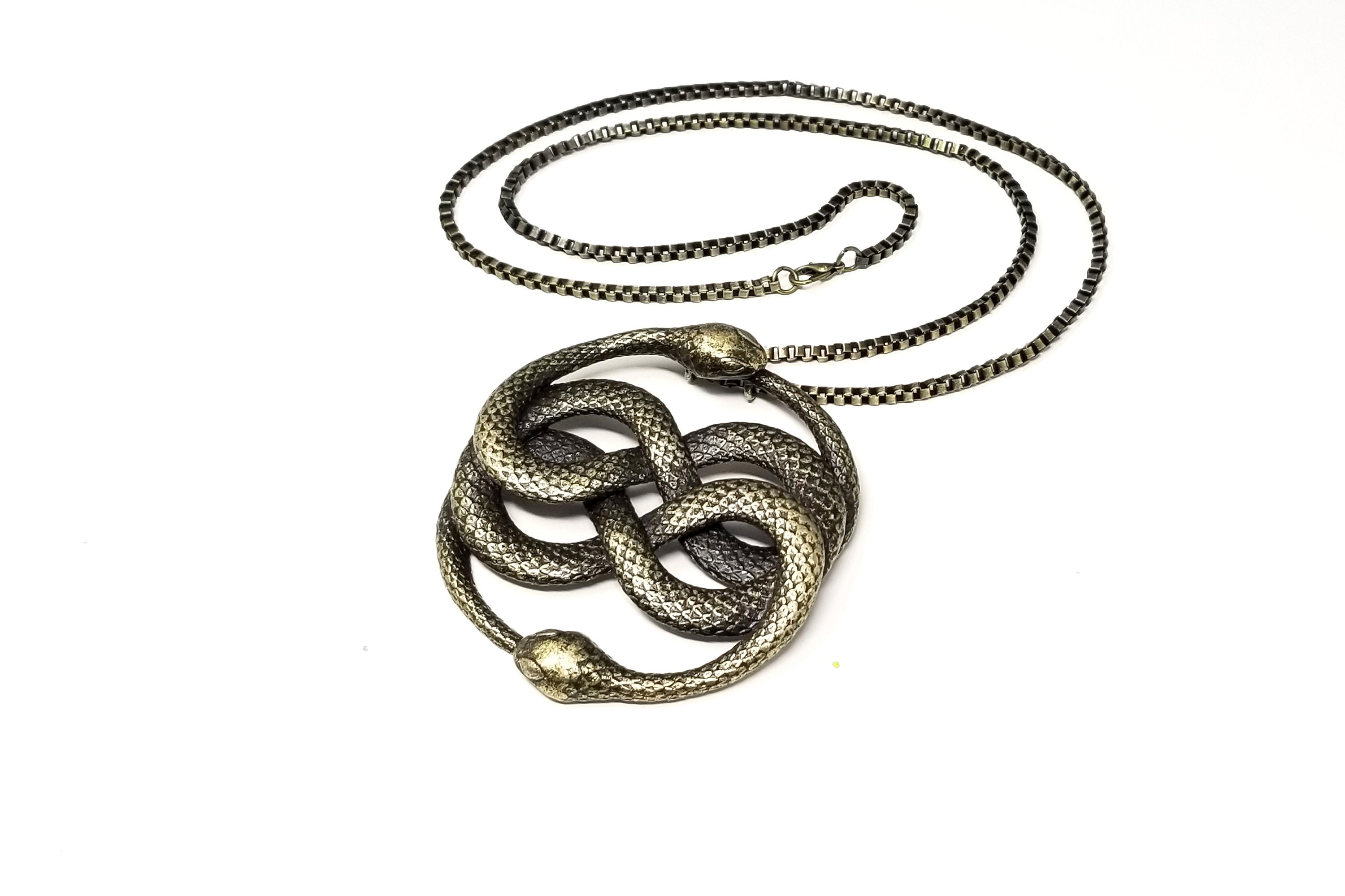 Buy Neverending Story Antique Bronze Necklace, Auryn Necklace, Long or  Choker, Never Ending Story Snake Pendant, Snake Circle, Men's Necklace  Online at desertcartTunisia