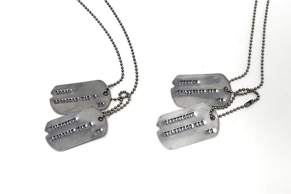 Wolverine and Sabretooth WWII Military Dog Tags Notched US Tags From WWII Korean War Screen Accurate Etsy