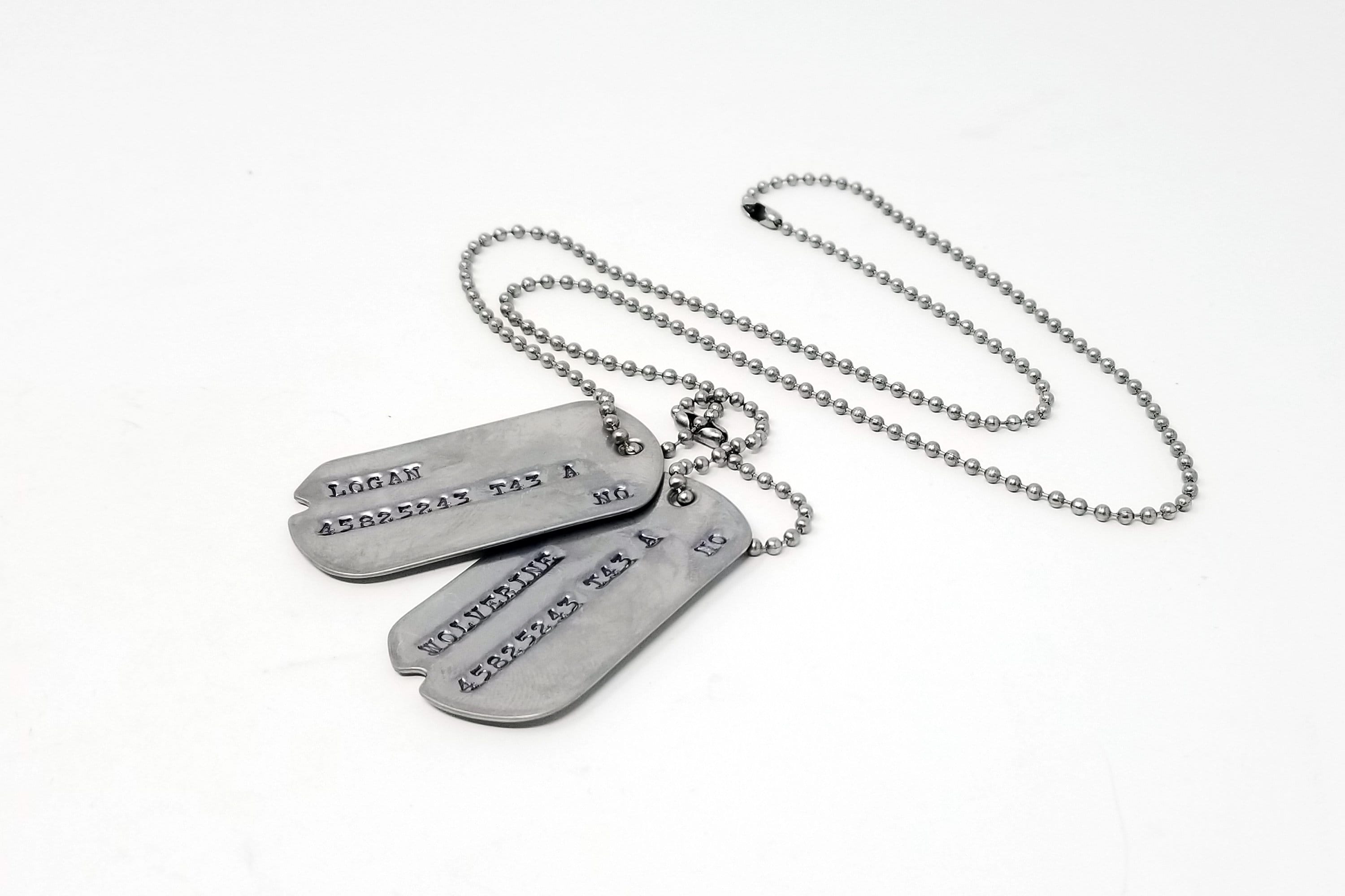Wolverine and Sabretooth WWII Military Dog Tags Notched US - Etsy