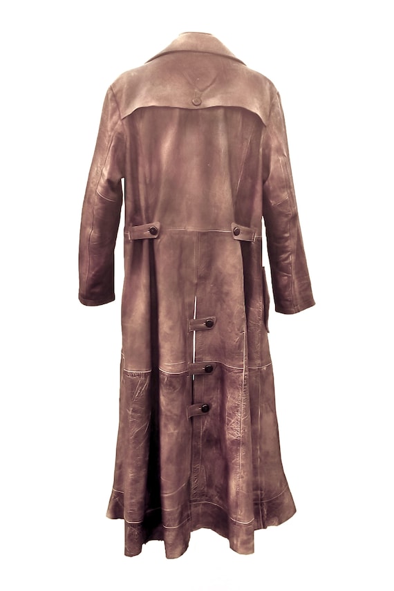 Knightmare DOJ Genuine Leather Trench Coat - Post
