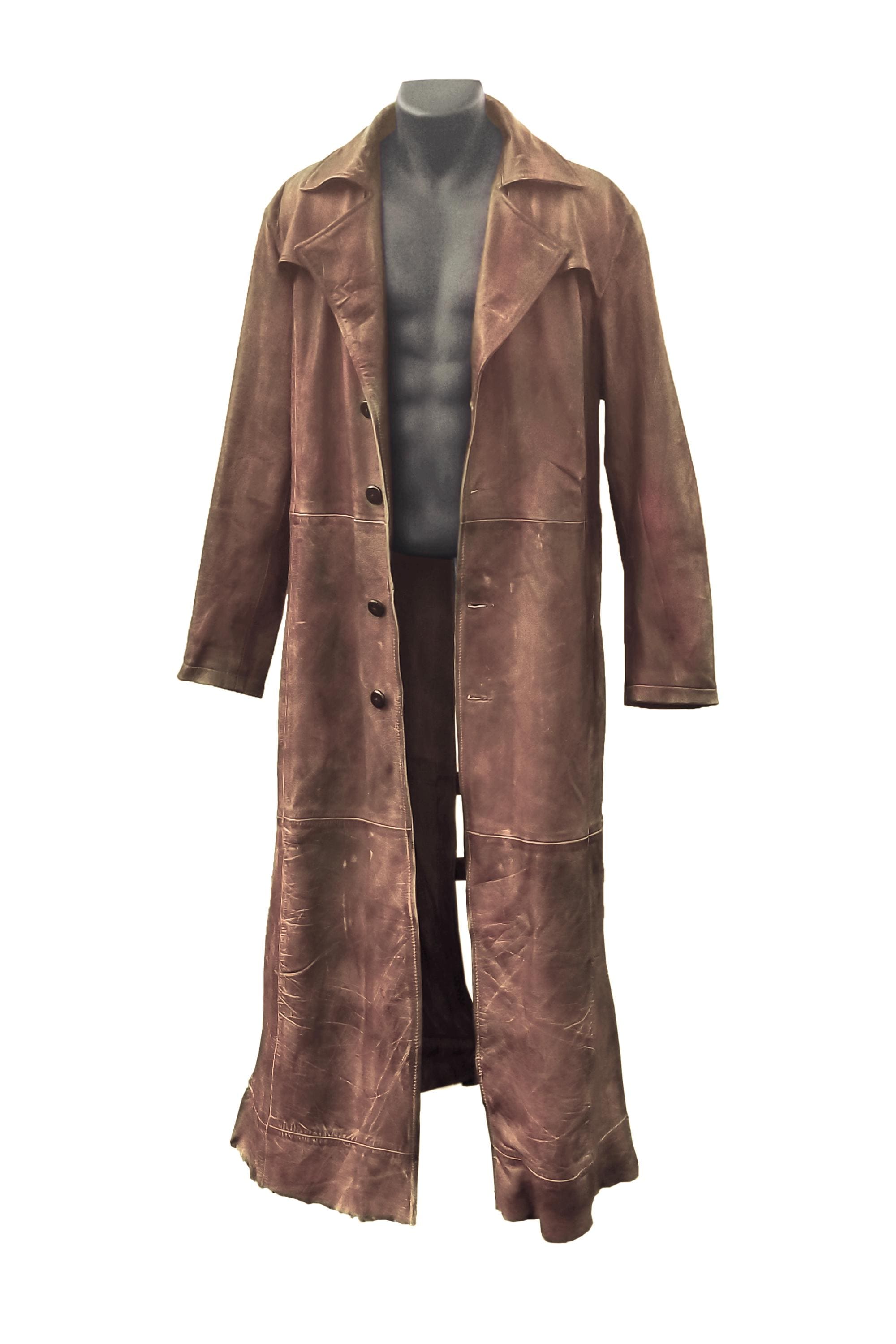 Knightmare DOJ Genuine Leather Trench Coat - Post