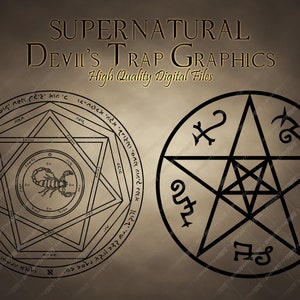 Supernatural - Devil&#39;s Trap Graphics - Vector & PNG - High Quality Digital Files