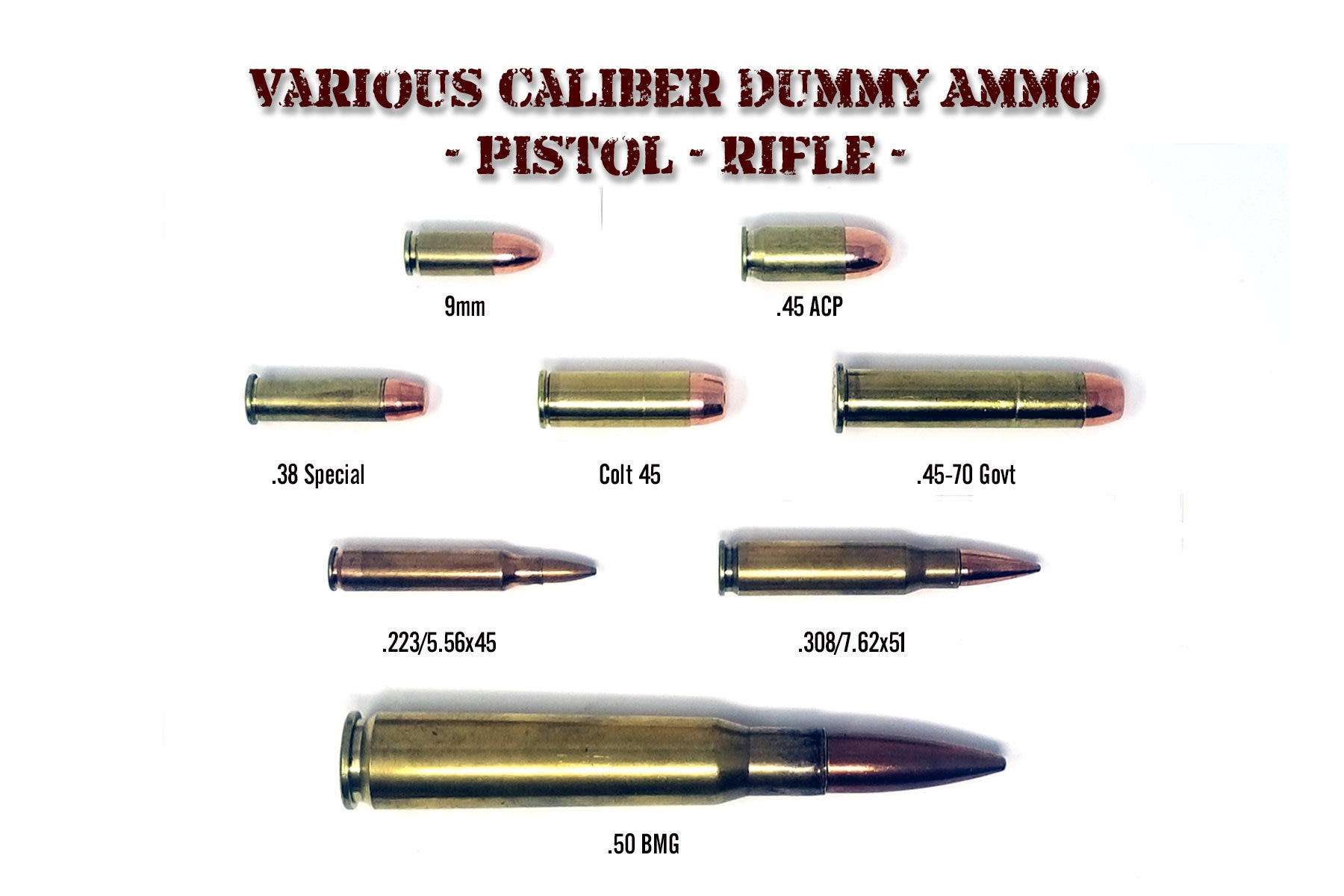 45 GAP Dummy Rounds Snap Caps Fake Bullets Nickel .45 Glock Automatic -  Pistol Ammunition at  : 1003704711