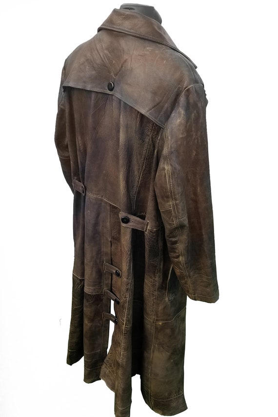 Knightmare DOJ Genuine Leather Trench Coat - Post