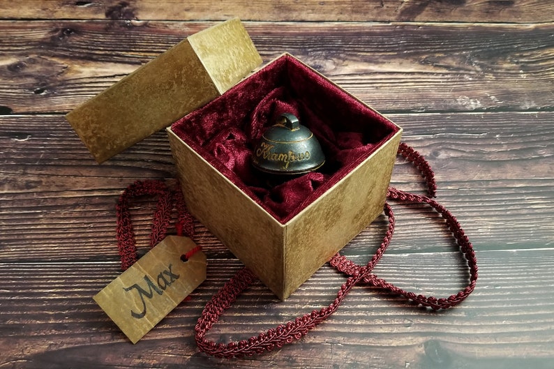 Krampus Bell Cursed Jingle Bell Replica and/or Custom Gift Box Bell Made from Metal image 4