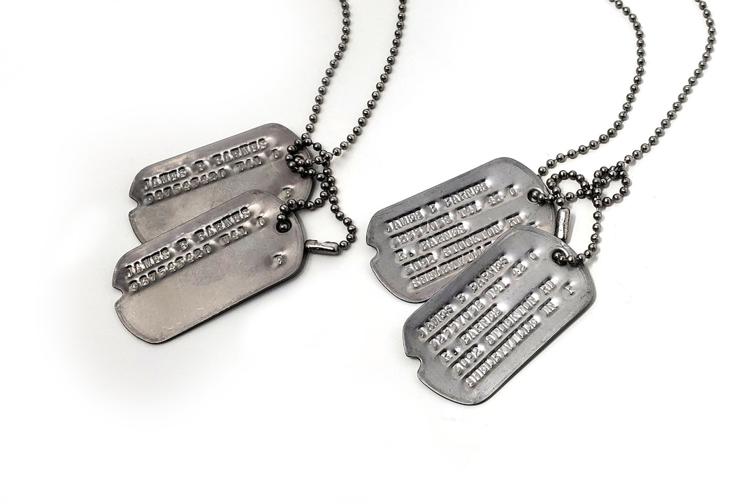T*u様 米軍 実物 ミリタリー ドッグタグ 40s 第二次世界大戦 ジェームズ・バッキー・バーンズ 第二次世界大戦風ミリタリー