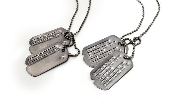 Bucky Barnes Dog Tag Stephen Rogers Dog Tag WWII Style 