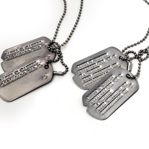 James Bucky Barnes WWII Style Military Dog Tags - Screen Accurate