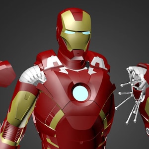 Iron Man Mk VII Suit 3D Model Screen Accurate image 10