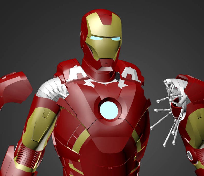 Iron Man Mk VII Suit 3D Model Screen Accurate image 10