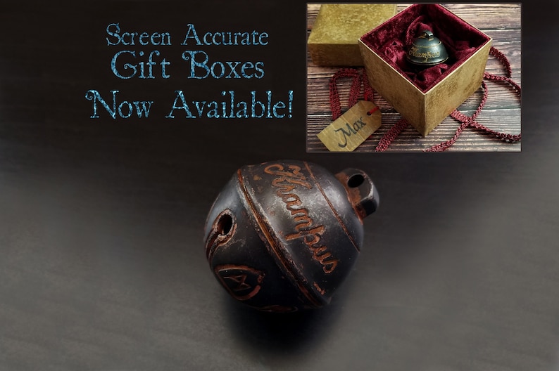 Krampus Bell - Cursed Jingle Bell Replica and\/or Custom Gift Box - Bell Made from Metal!