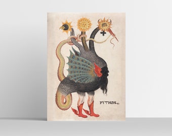 Mercurius (python), alchemistisch en rozenkruiserscompendium (1760) | Occult | Alchemie | Mystiek | Rozenkruiser | 18 x 24 inch