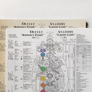 Anatomia Oculta 2020 - Grande Pôster Oculto (24x36), Ilustração Oculta, Cabala, Arte Oculta, Impressão Artística, Impressão Oculta, Esotérico, Aurora Dourada