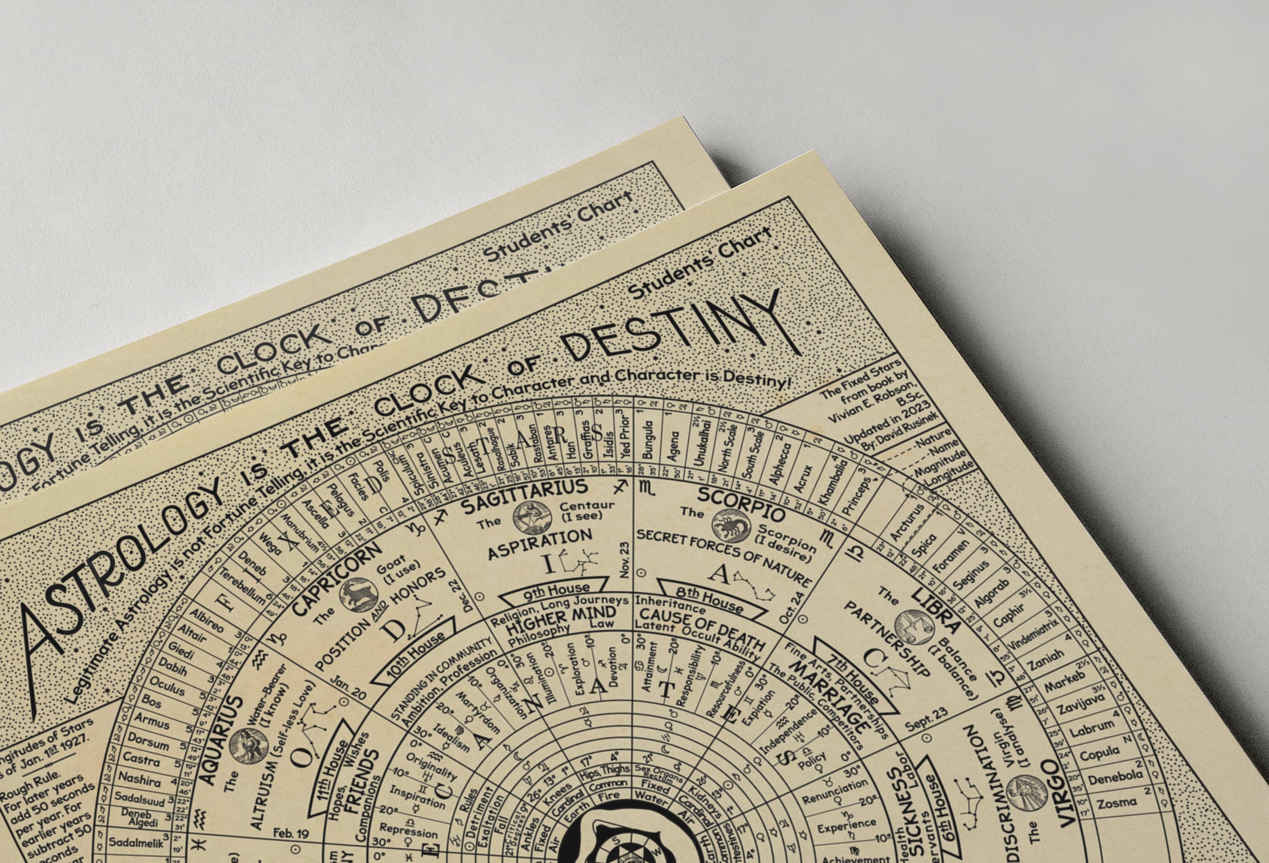 Astrology is the Clock of Destiny Poster James Lippincott Etsy