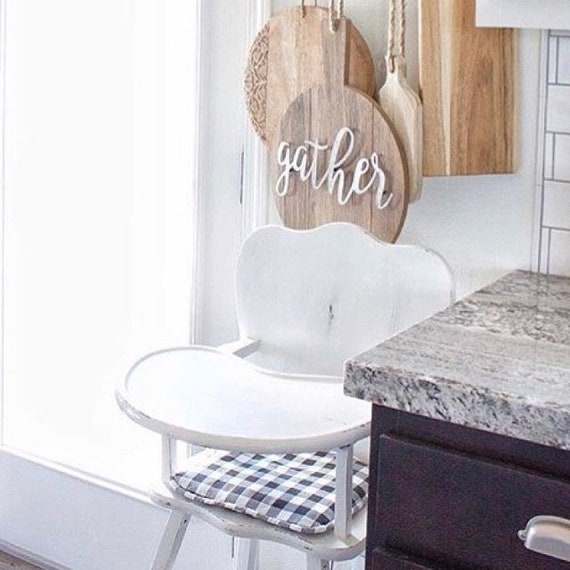 black wooden high chair